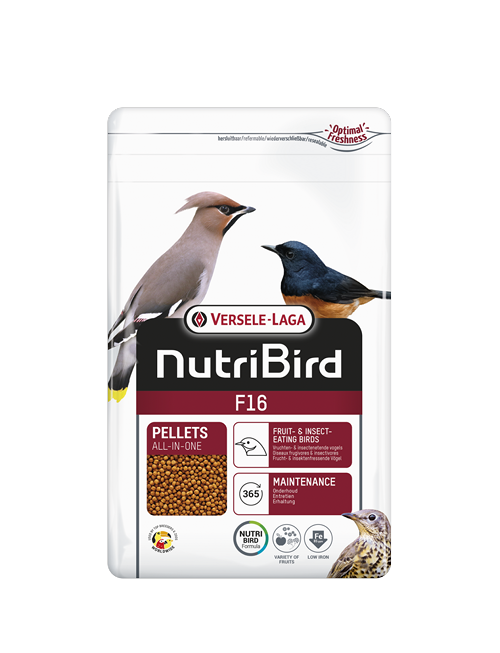 NutriBird F16 Aves frugívoras/insectívoras 800 g